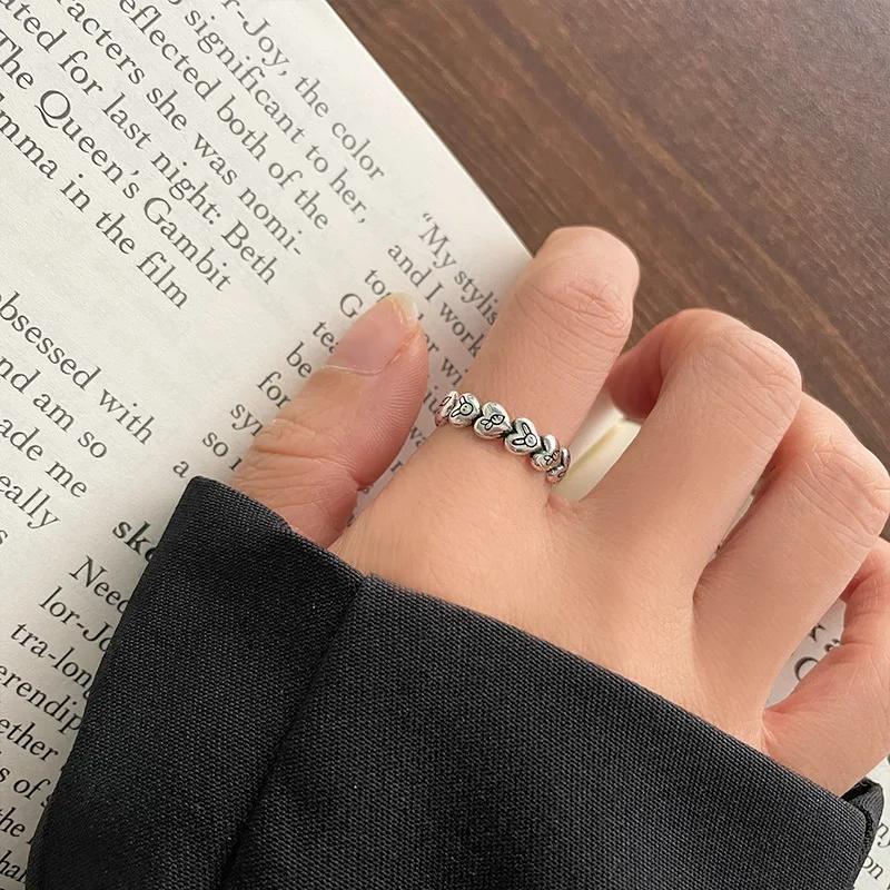 925 Sterling Silver Unique Heart-shaped Rabbit Carrot Pattern Rings for Women Girls Jewelry Finger Adjustable Ring Party Gift
925 Sterling Silver Unique Heart-shaped Rabbit Carrot Pattern Rings for Women Girls Jewelry Finger Adjustable Ring Party Gift
