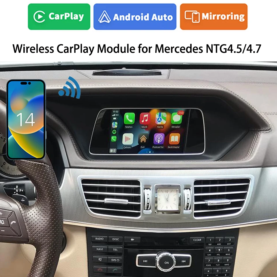 Смартфон CarPlay интеграции для Mercedes A C E Class SLK ML W204 W212 W218 R172 W176 W246 W463 2011- 2015 NTG4.5 4,7 радио
Смартфон CarPlay интеграции для Mercedes A C E Class SLK ML W204 W212 W218 R172 W176 W246 W463 2011- 2015 NTG4.5 4,7 радио