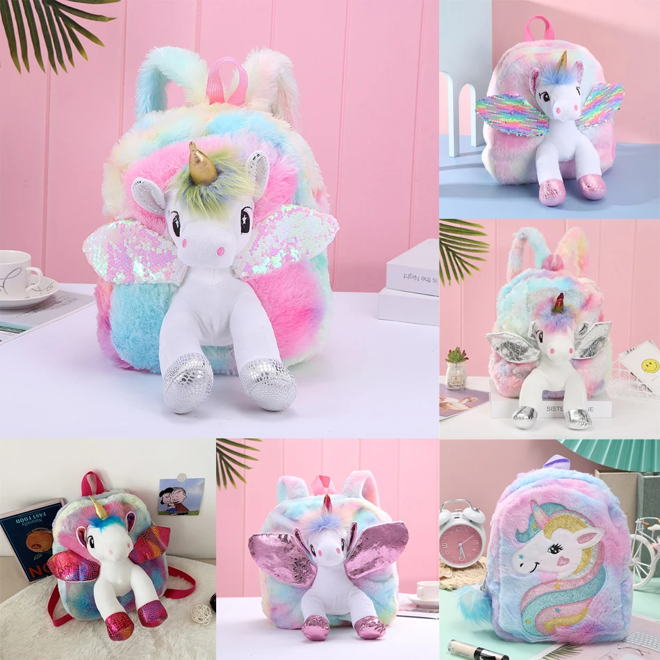 Unicorns Cartoon School Book Bag Backpacks Cute Fashion 3D Fur Backpacks For Girls Travel Backpack Children Schoolbag Kids Gift
Unicorns Cartoon School Book Bag Backpacks Cute Fashion 3D Fur Backpacks For Girls Travel Backpack Children Schoolbag Kids Gift