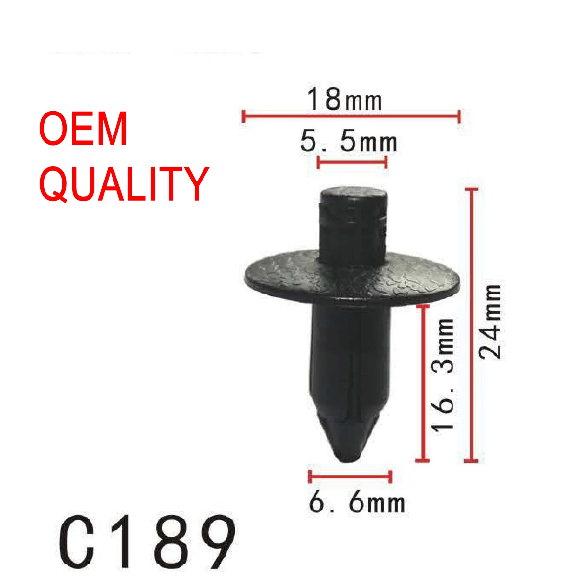 

10/100x OEM Nylon Fastener Rivet Push-Type Retainer Clip for Nissan 80999-05N07 8099905N07 Toyota 90467-07043 9046707043