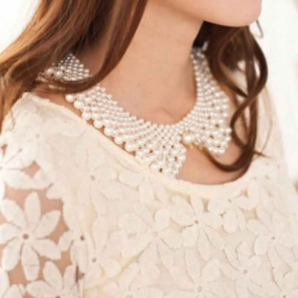 Party Bride Dress Decorate Women False Collar Stand Beads Pearl Fake Collar Detachable
Party Bride Dress Decorate Women False Collar Stand Beads Pearl Fake Collar Detachable