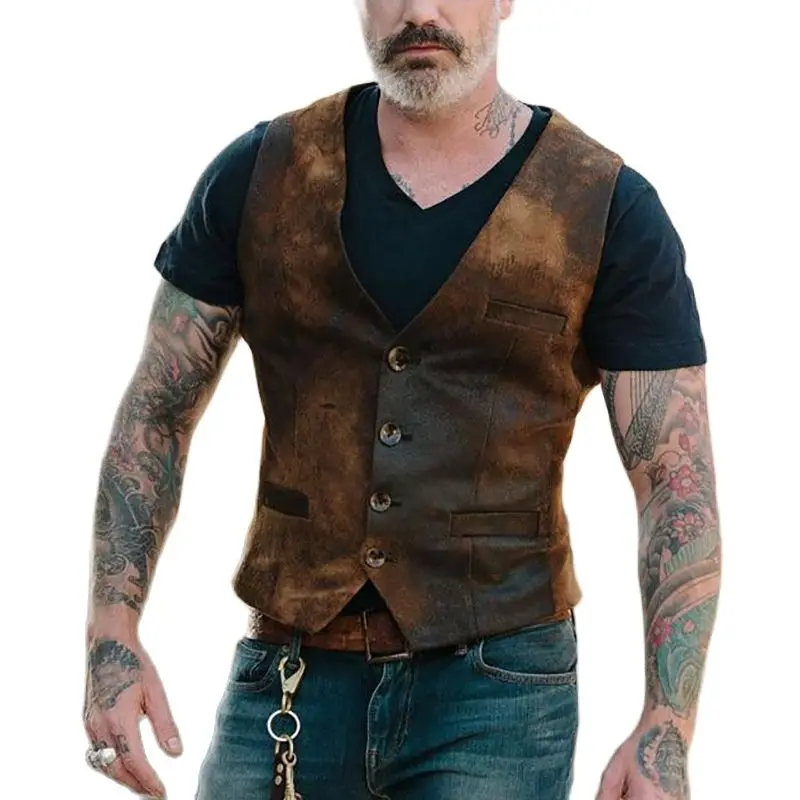Men Vest Vintage Suit Brand Retro Mens Sleeveless Waistcoat Gilet Homme Casual Slim Fit Gentleman Business Cowboy Vests 3XL
Men Vest Vintage Suit Brand Retro Mens Sleeveless Waistcoat Gilet Homme Casual Slim Fit Gentleman Business Cowboy Vests 3XL