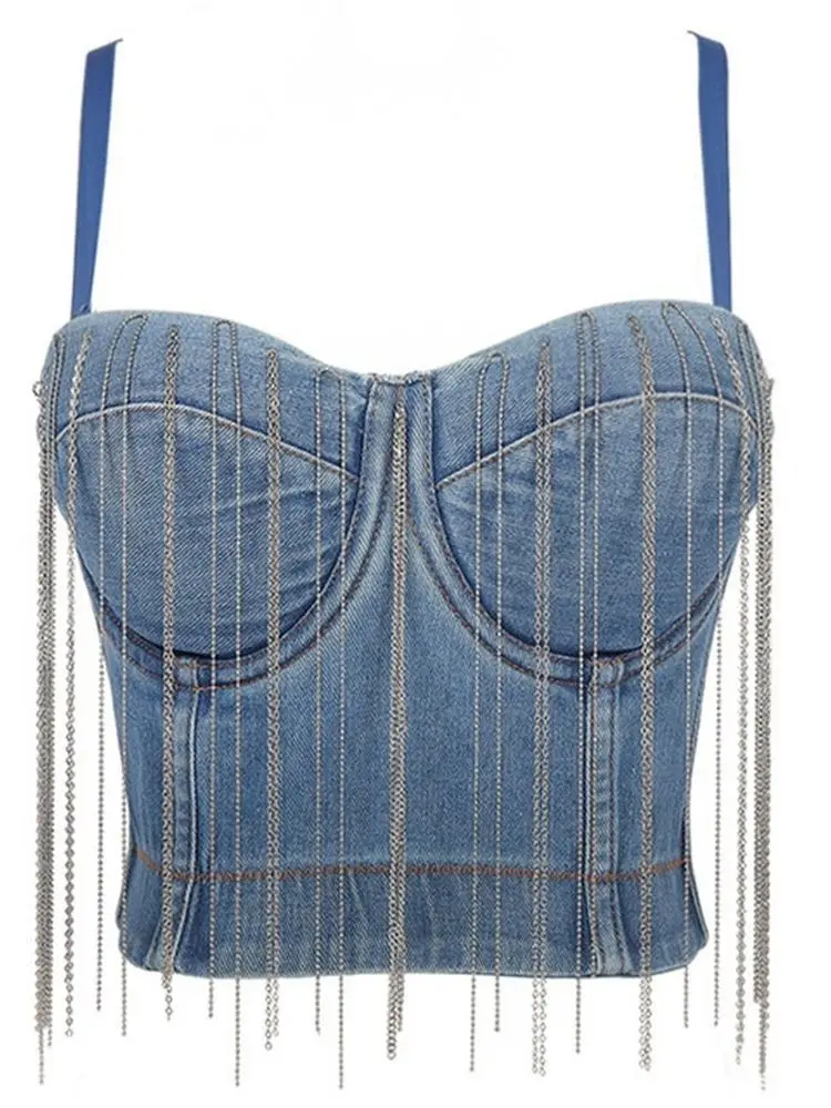 Ailigou Corset Tops Denim Bra Clothing Elegant Crop Top Sexy Top Party Bustier Vest 2020 New Sexy Camis Cropped Woman Tanks
Ailigou Corset Tops Denim Bra Clothing Elegant Crop Top Sexy Top Party Bustier Vest 2020 New Sexy Camis Cropped Woman Tanks