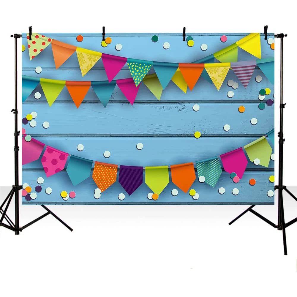 Photography Backdrops Birthday Party Banner Photo Booth Decor Colorful Flag Wood Printed Photo Booth Background Vinyl 7X5ft 
Photography Backdrops Birthday Party Banner Photo Booth Decor Colorful Flag Wood Printed Photo Booth Background Vinyl 7X5ft