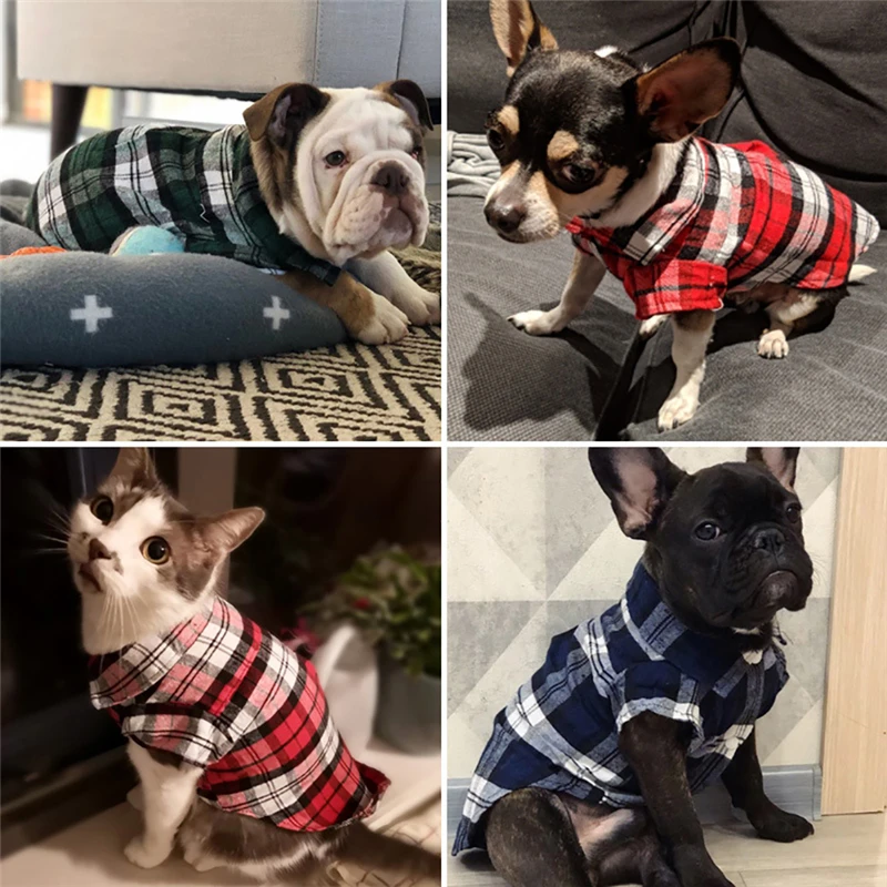Puppy Cat Clothing French Bulldog Vest SummerDog Shirts British Style Plaid Pet Dog Clothes for Small Dogs
Puppy Cat Clothing French Bulldog Vest SummerDog Shirts British Style Plaid Pet Dog Clothes for Small Dogs