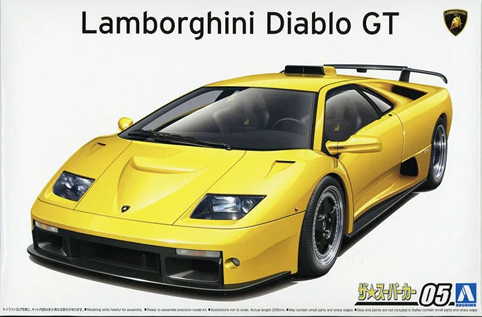 Aoshima 1:24 For Lamborghini Diablo GT 05899 Assembled Vehicle Model Limited Edition Static Assembly Model Kit Toys Gift
Aoshima 1:24 For Lamborghini Diablo GT 05899 Assembled Vehicle Model Limited Edition Static Assembly Model Kit Toys Gift