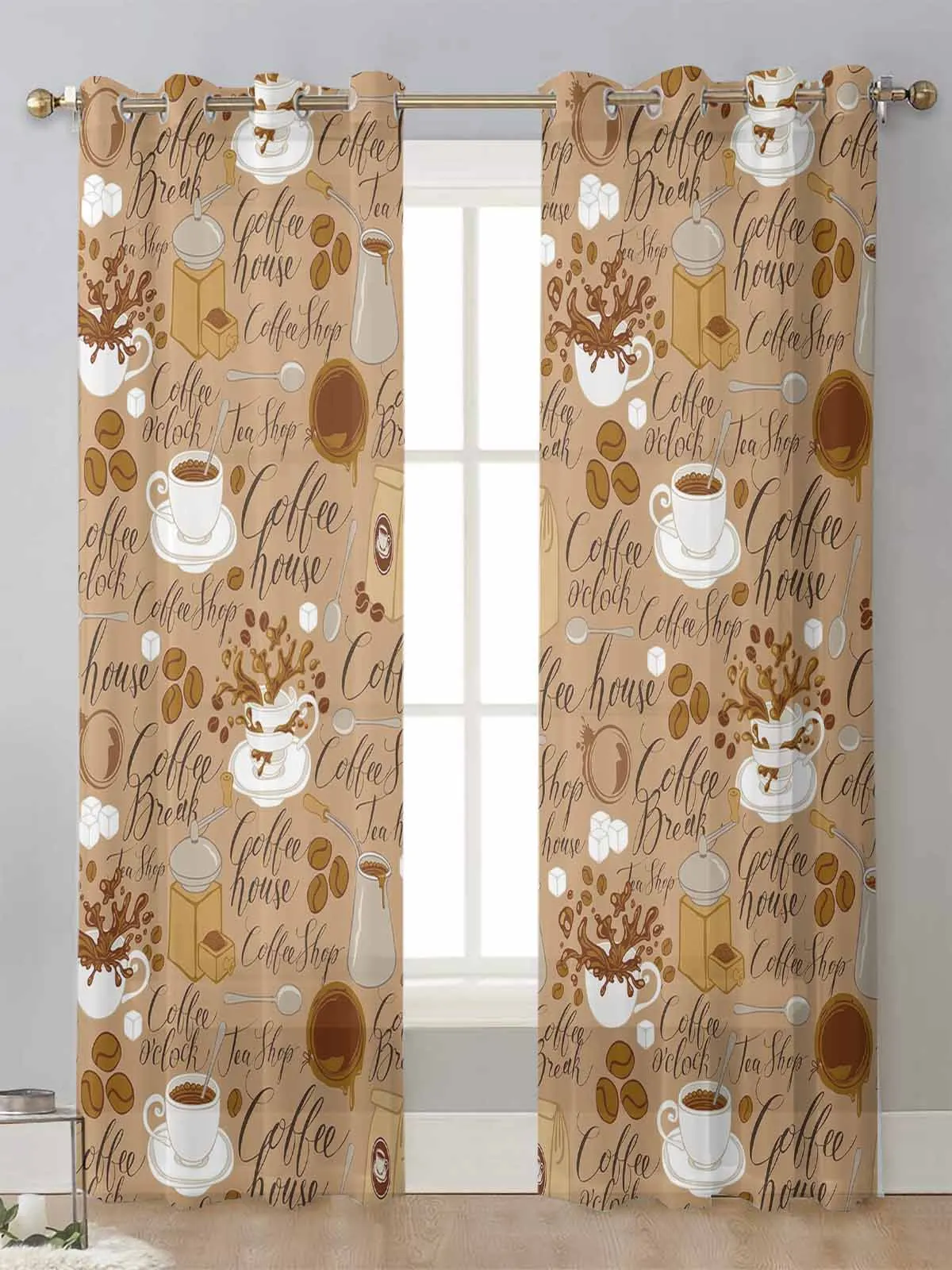 Coffee Coffee Beans Coffee Cup Sheer Curtains For Living Room Window Transparent Voile Tulle Curtain Cortinas Drapes Home Decor
Coffee Coffee Beans Coffee Cup Sheer Curtains For Living Room Window Transparent Voile Tulle Curtain Cortinas Drapes Home Decor