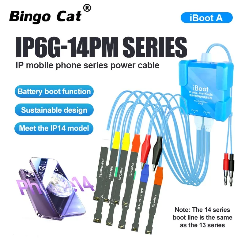 SUNSHINE IBOOT A for iPhone 6-14 and SAM series Power Boot Control line Cable Power Test Boot Cable Added Battery Boot Function
SUNSHINE IBOOT A for iPhone 6-14 and SAM series Power Boot Control line Cable Power Test Boot Cable Added Battery Boot Function