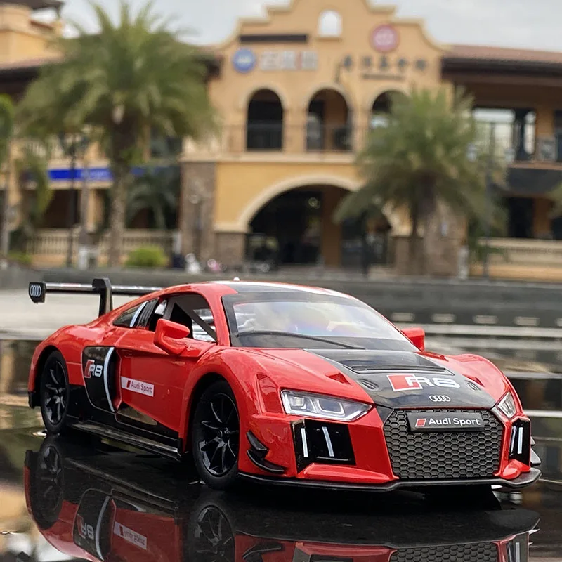 

Модель гоночного автомобиля AUDI R8 Le Mans в масштабе 1:32, литой и игрушечный автомобиль, металлическая Игрушечная модель автомобиля, коллекция с...