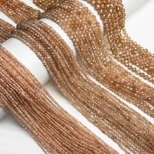 2/3/4mm Multicolor Faceted Zircon Natural Zirconia Stone Beads Crystal Beads For Jewelry Making DIY Bracelet Accessories 15‘’