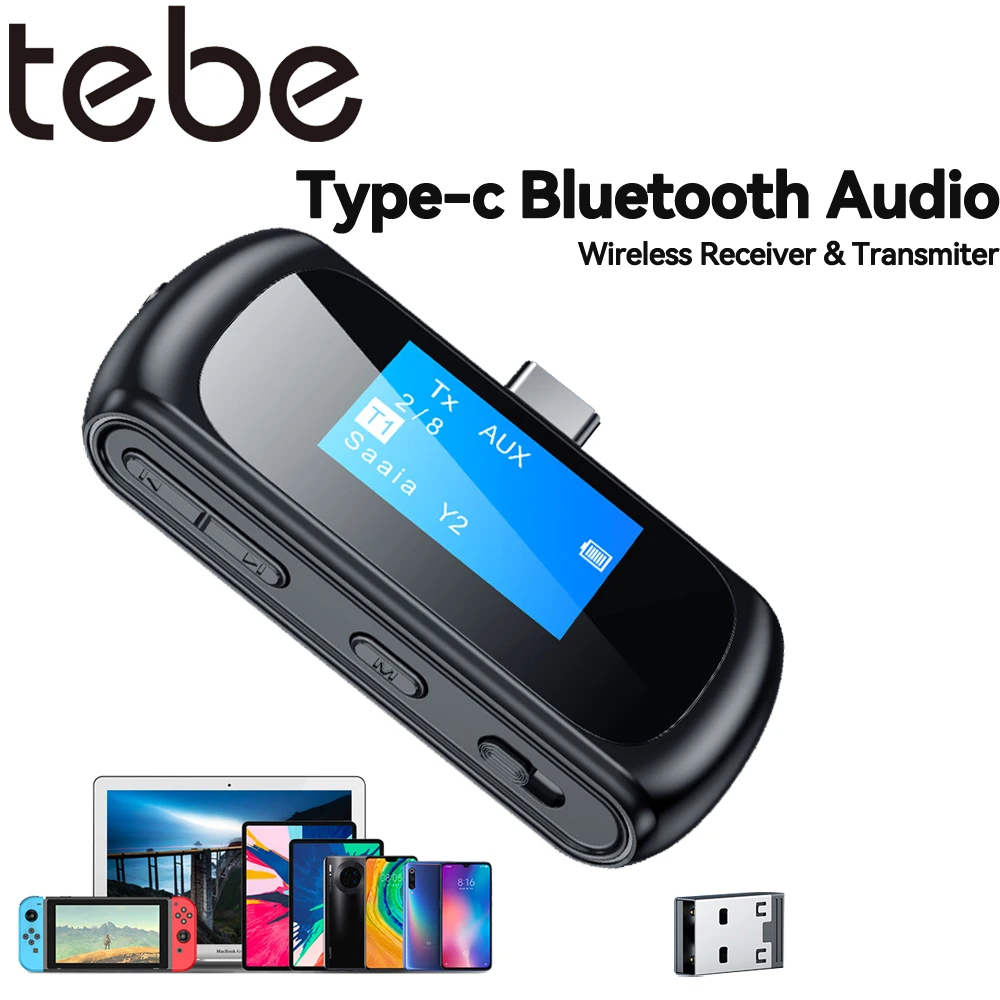 Tebe Type-c Wireless Audio Adapter Bluetooth 5.1 Receiver Transmitter support Microphone for Playstaion Nintendo Switch Car TV
Tebe Type-c Wireless Audio Adapter Bluetooth 5.1 Receiver Transmitter support Microphone for Playstaion Nintendo Switch Car TV