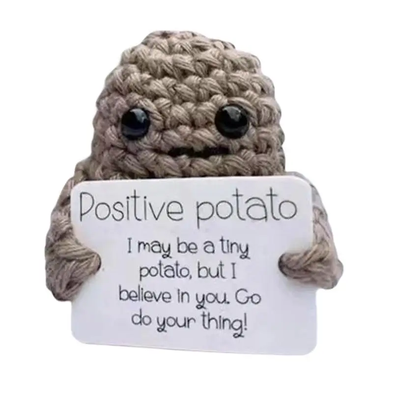 Mini Potato Toys Creative Knitting Wool Potato Doll Positive Potato Inspirational Hug Cards Birthday Gifts For Boys Girls Cute 
Mini Potato Toys Creative Knitting Wool Potato Doll Positive Potato Inspirational Hug Cards Birthday Gifts For Boys Girls Cute