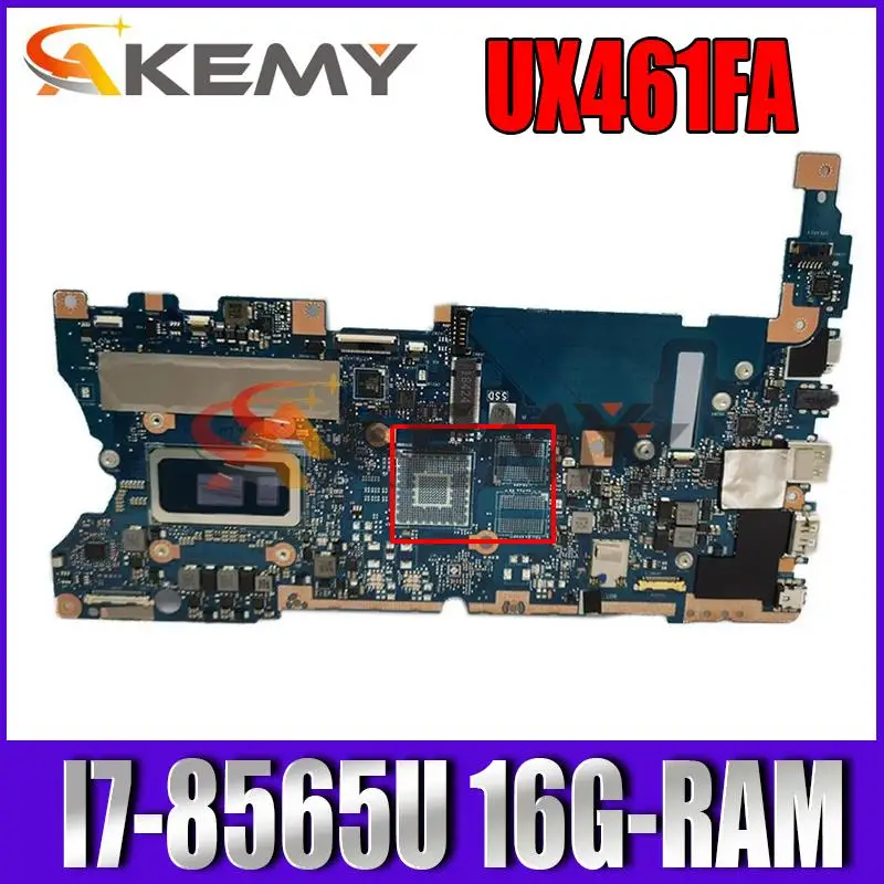 UX461FA With I7-8565U 16G-RAM orginal motherboard For ASUS UX461FN UX461FA UX461F UX461 laptop motherboard 100% fully tested
UX461FA With I7-8565U 16G-RAM orginal motherboard For ASUS UX461FN UX461FA UX461F UX461 laptop motherboard 100% fully tested