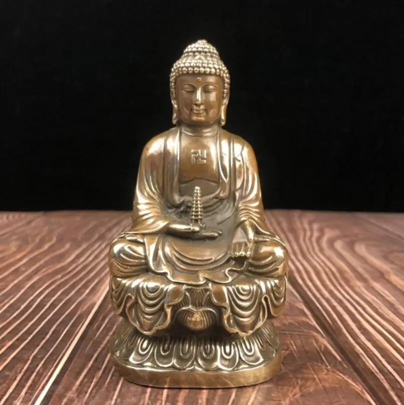 Archaize Brass Sitting Buddha Figurine Sakyamuni Statue for Collection Journey Worship Antique Home Desktop Decor
Archaize Brass Sitting Buddha Figurine Sakyamuni Statue for Collection Journey Worship Antique Home Desktop Decor