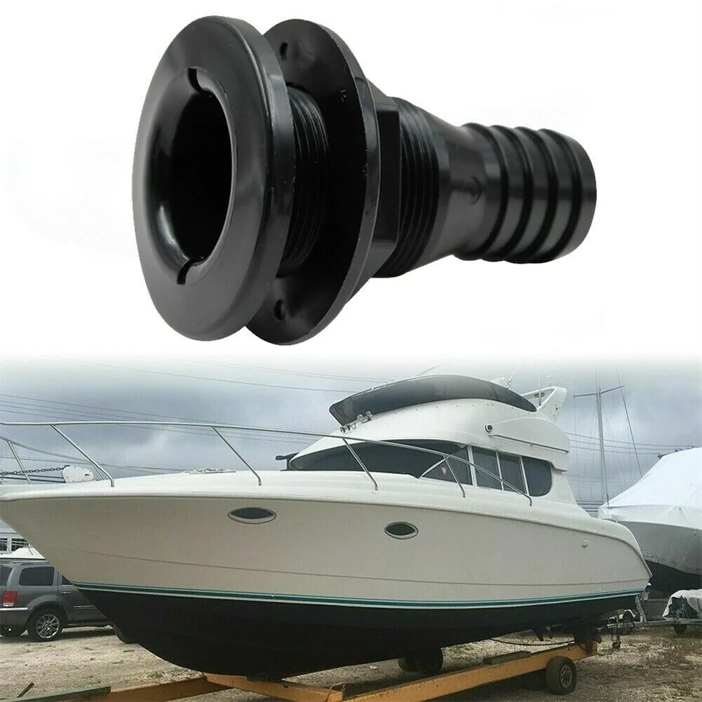 3/4 Inch Black Plastic Thru-Hull Bilge Pump And Aerator Hose Fitting For Boats For Installation Where Thick Transoms Or Side Wal
3/4 Inch Black Plastic Thru-Hull Bilge Pump And Aerator Hose Fitting For Boats For Installation Where Thick Transoms Or Side Wal