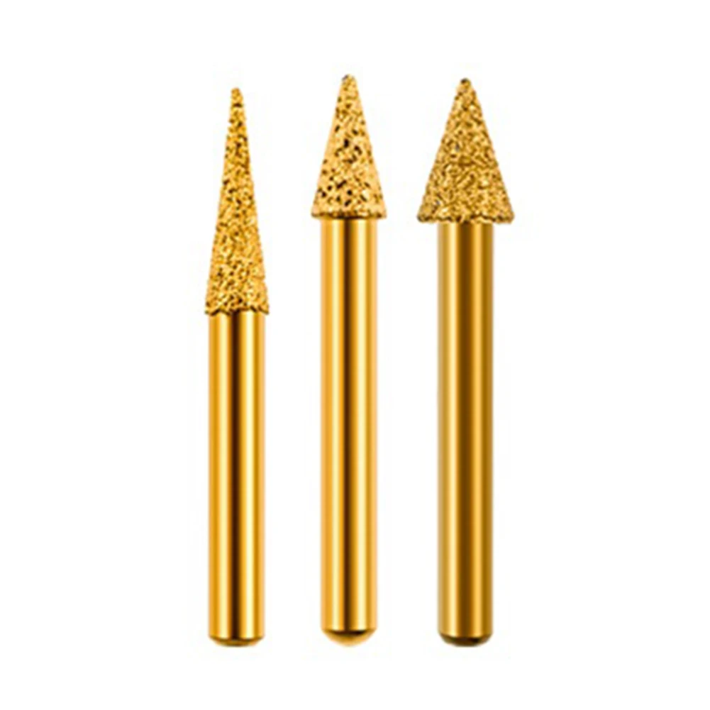 Head Burr Head 3pcs Conical Conical Type Diamond Diamond Burr Head For Stone Grinding Rotary File Vacuum Brazed
Head Burr Head 3pcs Conical Conical Type Diamond Diamond Burr Head For Stone Grinding Rotary File Vacuum Brazed