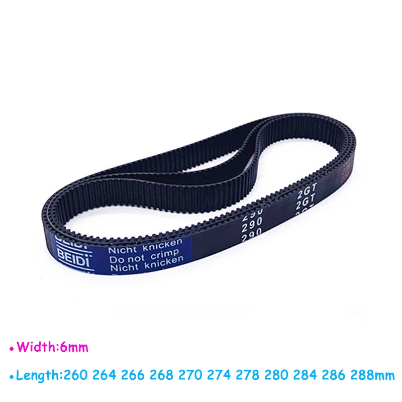 Width 6mm 2GT Rubber Timing Belt Length 260 264 266 268 270 274 278 280 284 286 288mm Synchronous Belt Pitch 2mm
Width 6mm 2GT Rubber Timing Belt Length 260 264 266 268 270 274 278 280 284 286 288mm Synchronous Belt Pitch 2mm