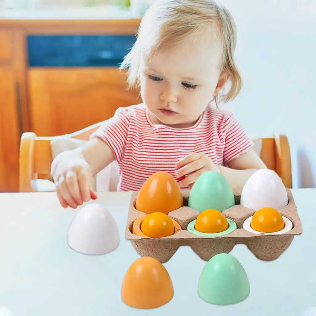 6x Wooden Fake Eggs Color Perception Toy Kitchen Game Food Toy for Easter
6x Wooden Fake Eggs Color Perception Toy Kitchen Game Food Toy for Easter