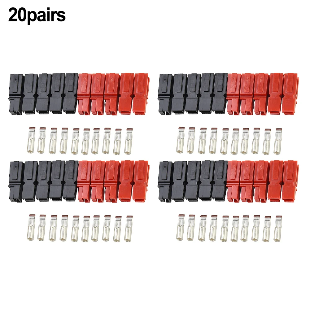 20 Pair Red And Black Shell Kit 30 Amp 600V For Anderson Plug Marine Power Connector 12-16AWG 600V Terminals Set
20 Pair Red And Black Shell Kit 30 Amp 600V For Anderson Plug Marine Power Connector 12-16AWG 600V Terminals Set