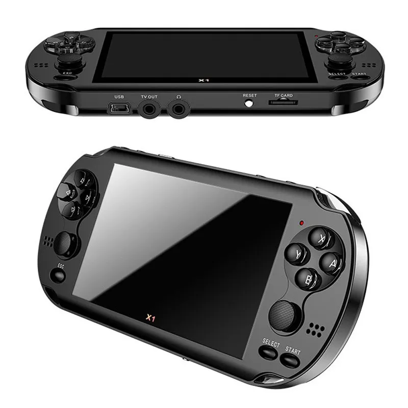 

Игровая консоль X1 на PSP, 4,3 дюйма, ностальгическая Классическая консоль с двойным встряхиванием, 8 ГБ, 10000 встроенных игр, 8/16/32/64 бит