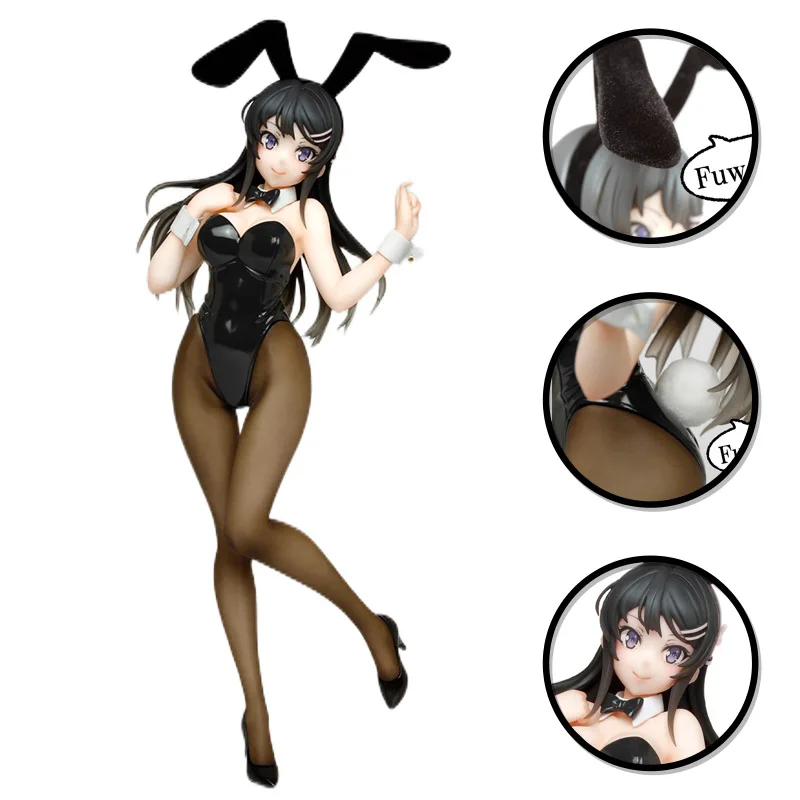 

Anime Rascal Does Not Dream Of Bunny Girl Sakurajima Mai Sister's Dream Cute Rabbit Ears Girls PVC Action Figure Model Gift 22cm