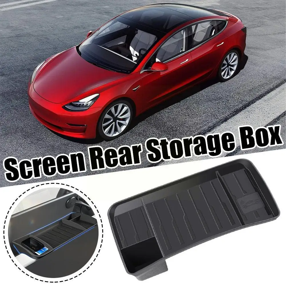 

Задняя Магнитная коробка для хранения Tesla Model 3, органайзер для салона, для хранения аксессуаров, скрытый автомобиль S2P0
