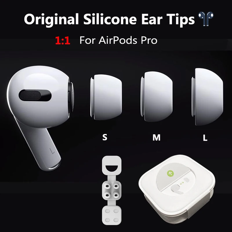 1:1 Original Earbuds EarTips For Apple Airpods Pro Ear Tips For AirPods Pro Earphone Accessories For AirPod Pro Replacement Tips
1:1 Original Earbuds EarTips For Apple Airpods Pro Ear Tips For AirPods Pro Earphone Accessories For AirPod Pro Replacement Tips