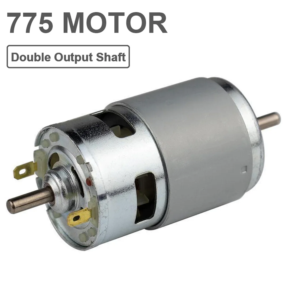 775 DC Motor 12V 24V Double Output Shaft Micro Motor with Double Ball Bearing for Power Tools DIY Toys
775 DC Motor 12V 24V Double Output Shaft Micro Motor with Double Ball Bearing for Power Tools DIY Toys