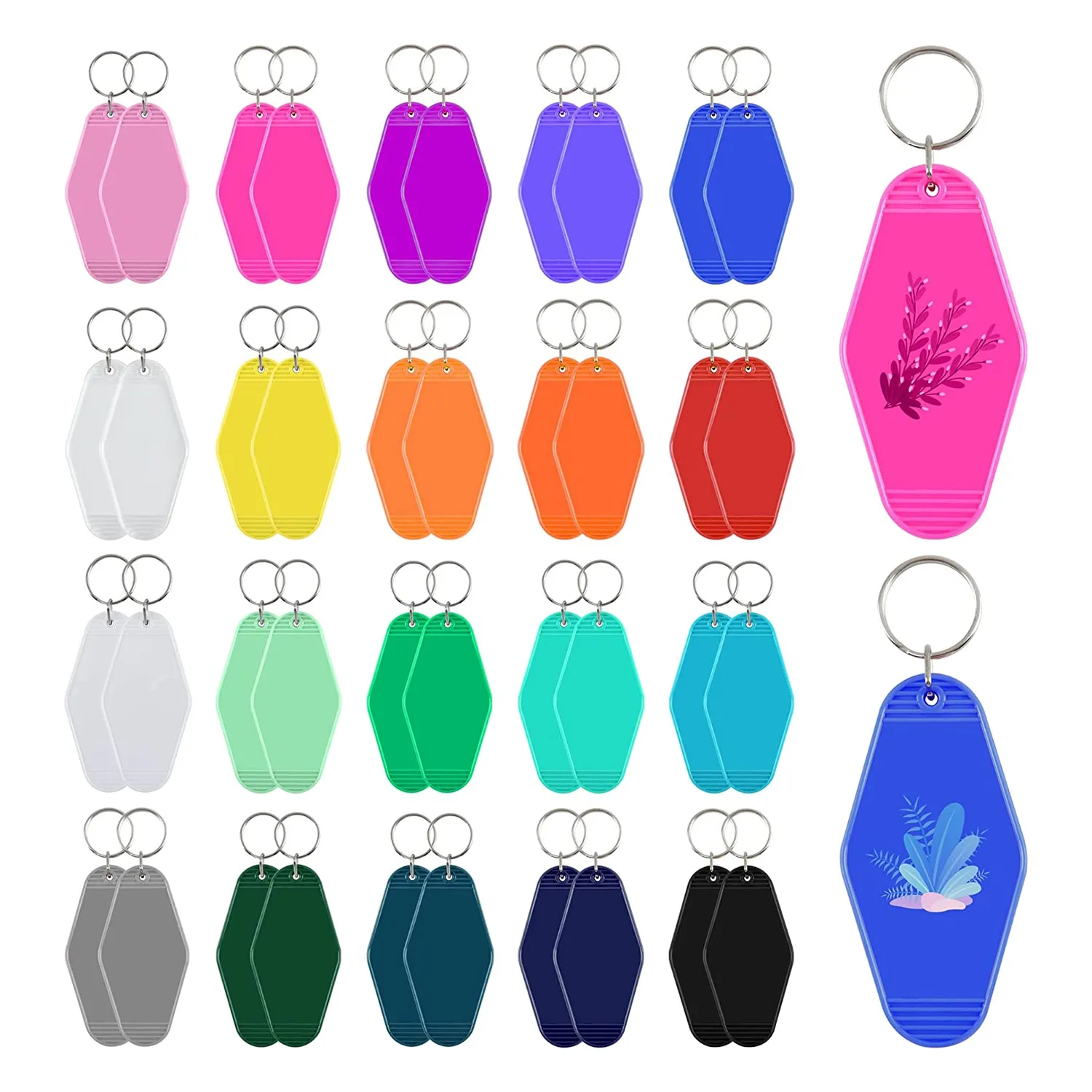 40Pcs Vintage Motel Keychains 20 Colors Hotel Keychains Blank Heat Transfer Ornament for Sublimation Vinyl DIY Making
40Pcs Vintage Motel Keychains 20 Colors Hotel Keychains Blank Heat Transfer Ornament for Sublimation Vinyl DIY Making