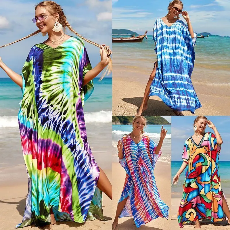 Hot-selling Print Resort Style Loose Size Swimsuit Jacket Dress Dress Bikini Over Each Skirt Sunscreen Robe Beach Smock For Lady
Hot-selling Print Resort Style Loose Size Swimsuit Jacket Dress Dress Bikini Over Each Skirt Sunscreen Robe Beach Smock For Lady