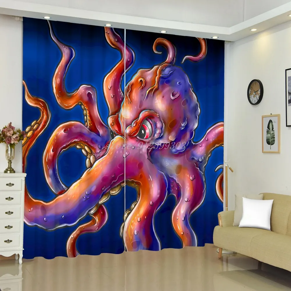 Шторы «Осьминог» Sea Life, занавески для гостиной и кухни, Современный домашний декор, для спальни, гостиной, кухни, светонепроницаемые
Шторы «Осьминог» Sea Life, занавески для гостиной и кухни, Современный домашний декор, для спальни, гостиной, кухни, светонепроницаемые