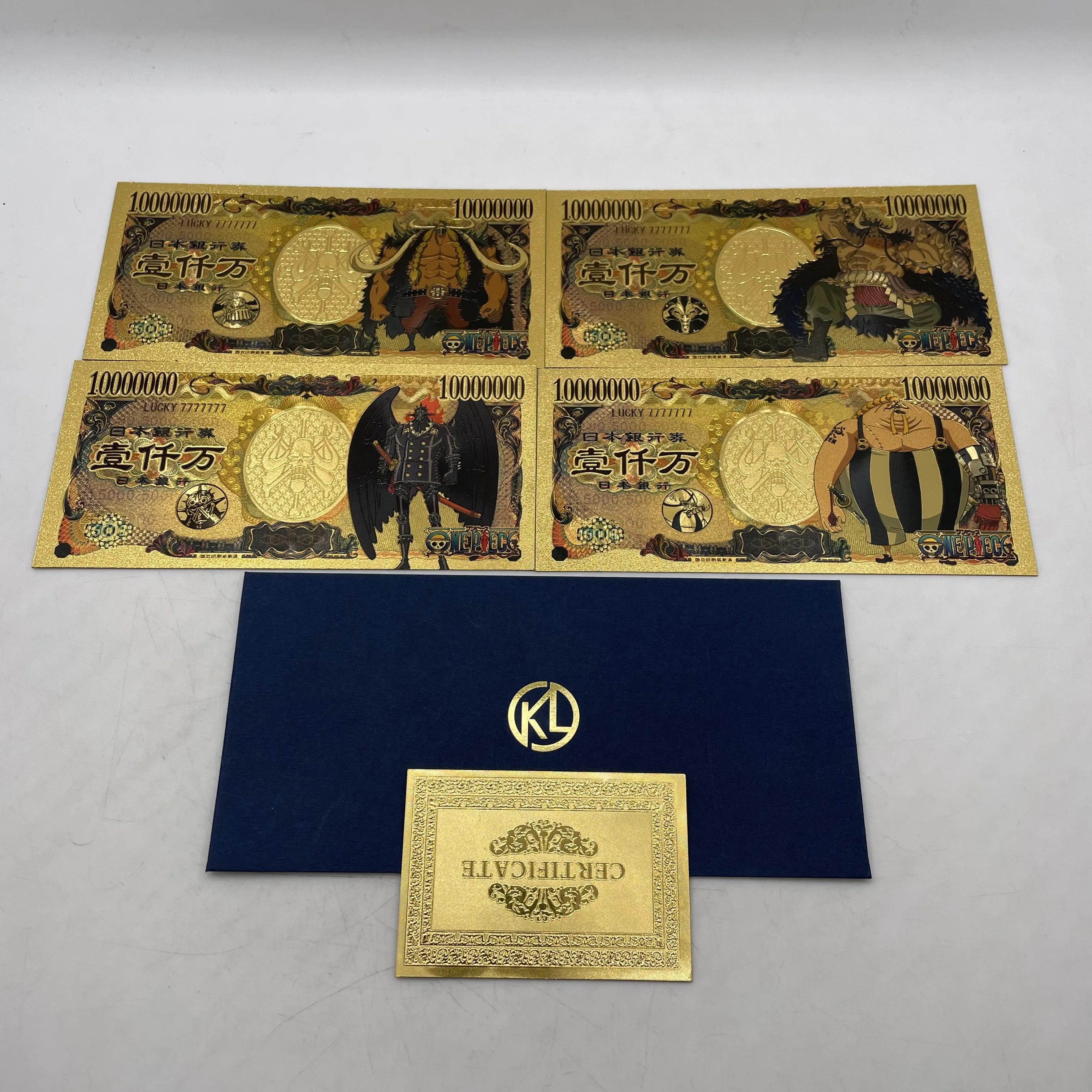 Прямая поставка, быстрая доставка, золотые банкноты в стиле аниме, пираты, кайдо, король, королева, Джек, крутые слитные крутые карты 
Прямая поставка, быстрая доставка, золотые банкноты в стиле аниме, пираты, кайдо, король, королева, Джек, крутые слитные крутые карты