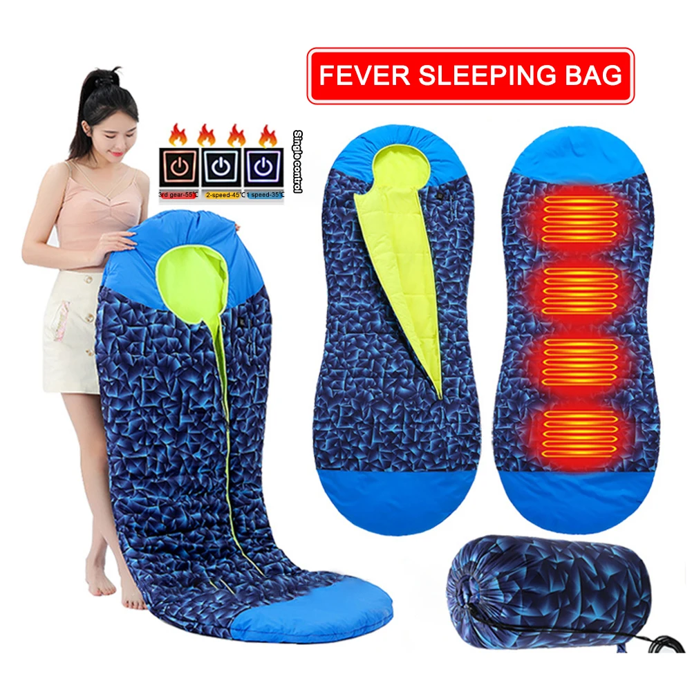 Down Sleeping Bag Slim Fit Mummy Sleeping Bag Waterproof USB Charging 3 Heating Levels 4 Heating Areas Suitable for Cold Weather
Down Sleeping Bag Slim Fit Mummy Sleeping Bag Waterproof USB Charging 3 Heating Levels 4 Heating Areas Suitable for Cold Weather