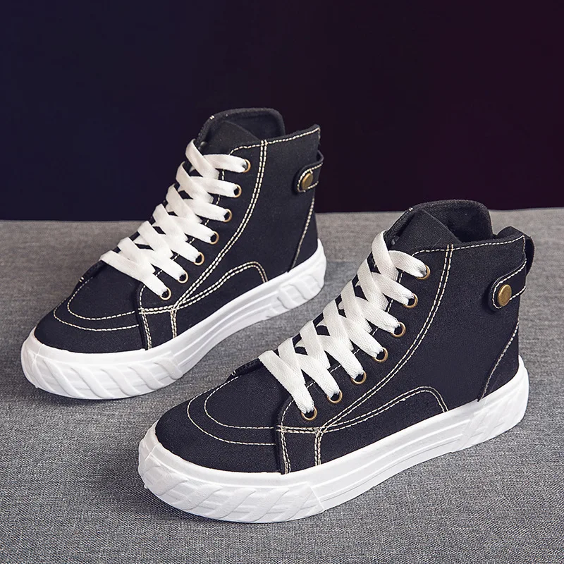 2022 autumn new Korean high top black canvas women's shoes versatile autumn shoes cloth shoes spring and autumn board shoes
2022 autumn new Korean high top black canvas women's shoes versatile autumn shoes cloth shoes spring and autumn board shoes
