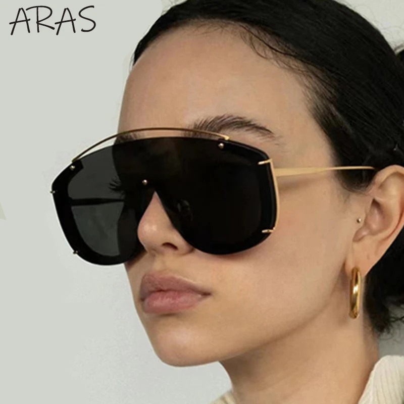 Oversized One Piece Sunglasses Women Fashion Semi Rimless Goggle For Men Shades Trendy Luxury Large Frame Windproof Sun Glasses
Oversized One Piece Sunglasses Women Fashion Semi Rimless Goggle For Men Shades Trendy Luxury Large Frame Windproof Sun Glasses