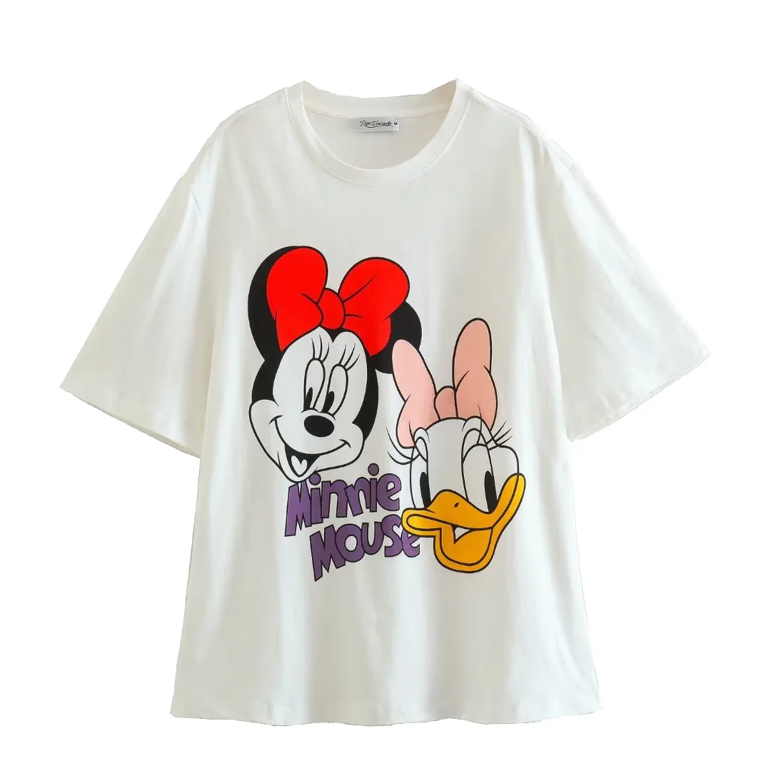Disney Women's Mickey Mouse Round Neck Loose Casual Cartoon Print Short-sleeved T-shirt Tops
Disney Women's Mickey Mouse Round Neck Loose Casual Cartoon Print Short-sleeved T-shirt Tops