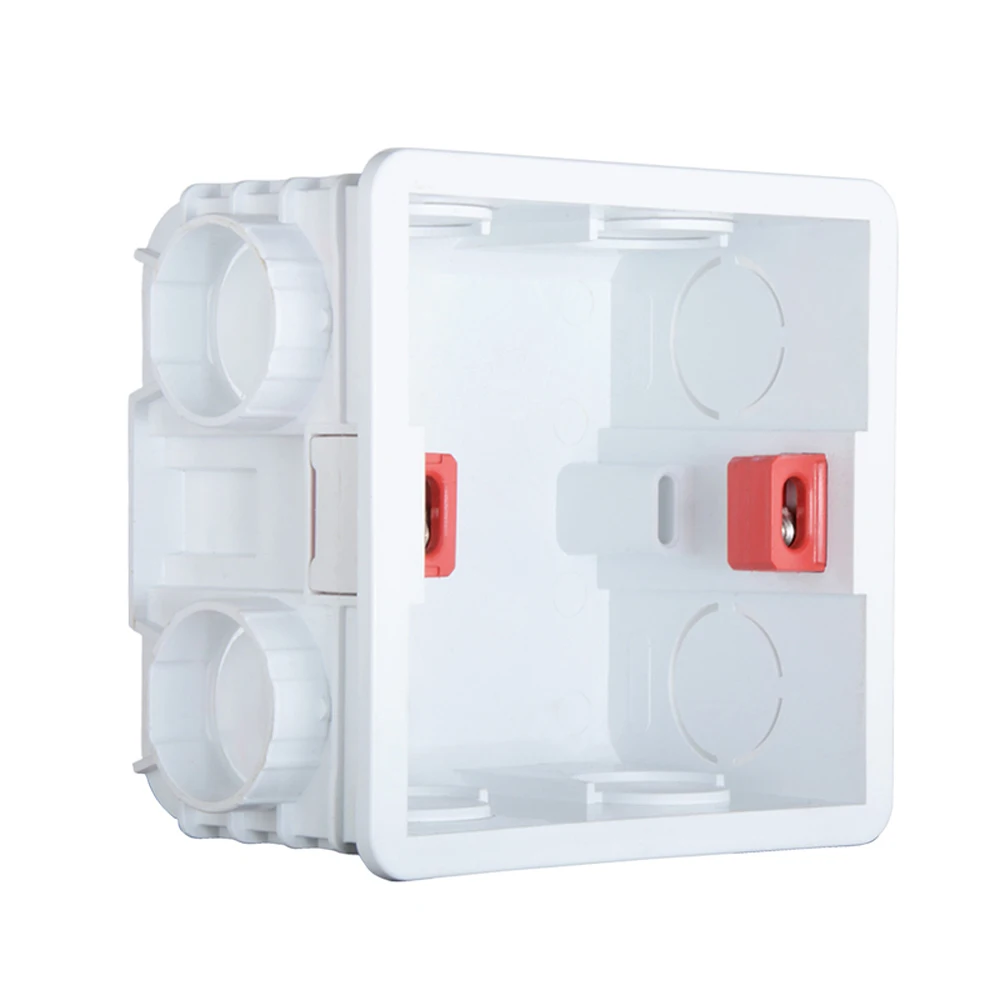 Adjustable Mounting Box Internal Cassette 86mm*83mm*50mm for 86 type Switch and Socket White / Red Wiring Back Box
Adjustable Mounting Box Internal Cassette 86mm*83mm*50mm for 86 type Switch and Socket White / Red Wiring Back Box