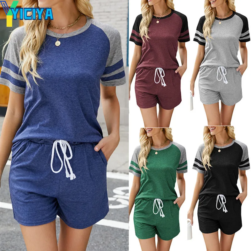 YICIYA Summer Tracksuit Female Color Blocking Casual Round Neck Set Of Two Fashion Pieces For Women Home Clothes 2022 Fashion
YICIYA Summer Tracksuit Female Color Blocking Casual Round Neck Set Of Two Fashion Pieces For Women Home Clothes 2022 Fashion