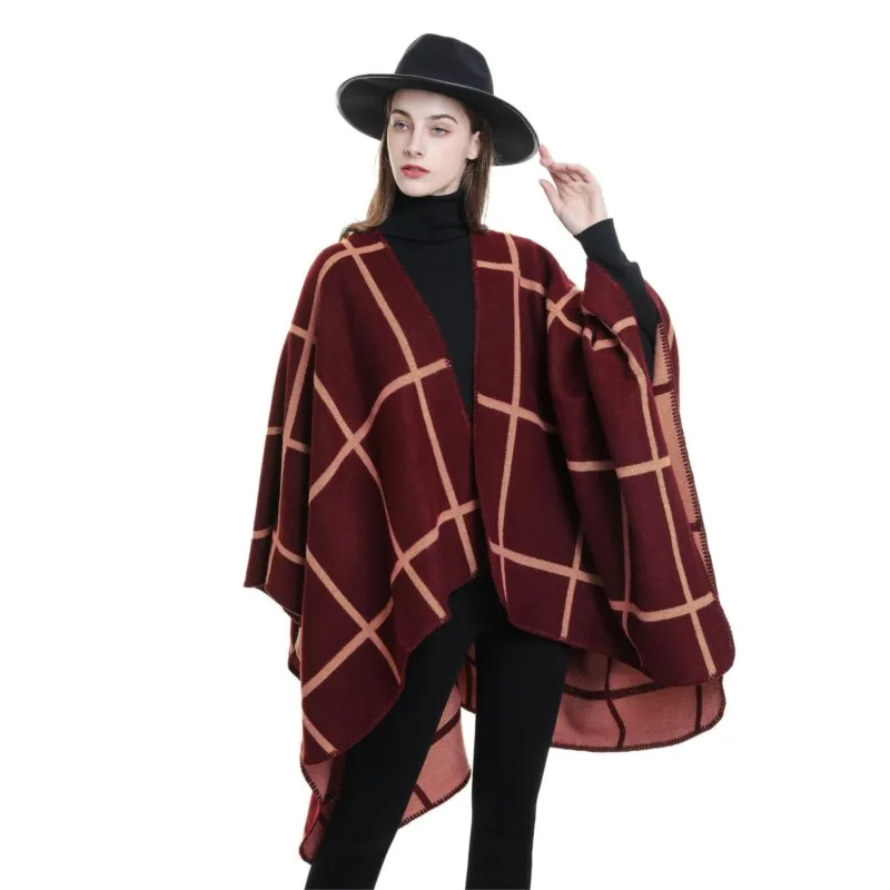 2023 Women's Halloween Cloak Black Plaid Imitation Cashmere Shawl Thickened Warm And Comfortable Winter Travel Capas Para Mujer
2023 Women's Halloween Cloak Black Plaid Imitation Cashmere Shawl Thickened Warm And Comfortable Winter Travel Capas Para Mujer