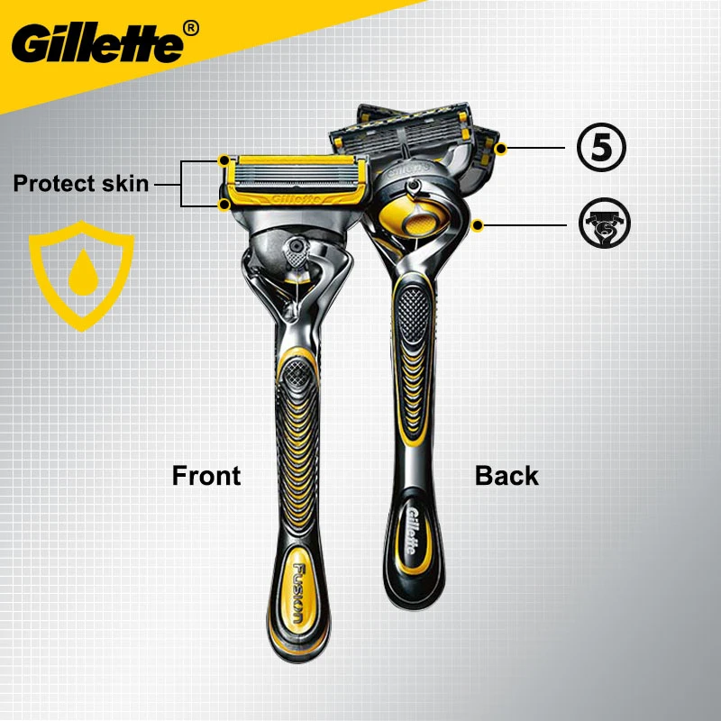 Оригинальная бритва Gillette Fusion Proshield 5-слойный держатель ручки из нержавеющей стали