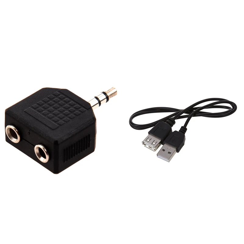 1 Pcs 3.5Mm Jack Splitter & 1 Pcs USB 2.0 Extension Cable A-A Male To Female Connector
1 Pcs 3.5Mm Jack Splitter & 1 Pcs USB 2.0 Extension Cable A-A Male To Female Connector