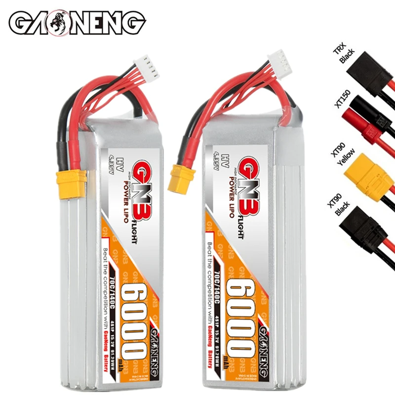 MAX 140C GNB HV 4S 15.2V 6000mAh Lipo Battery For UAV RC Car Boat FPV Drone Helicopter With XT60/T Plug 15.2V Battery
MAX 140C GNB HV 4S 15.2V 6000mAh Lipo Battery For UAV RC Car Boat FPV Drone Helicopter With XT60/T Plug 15.2V Battery