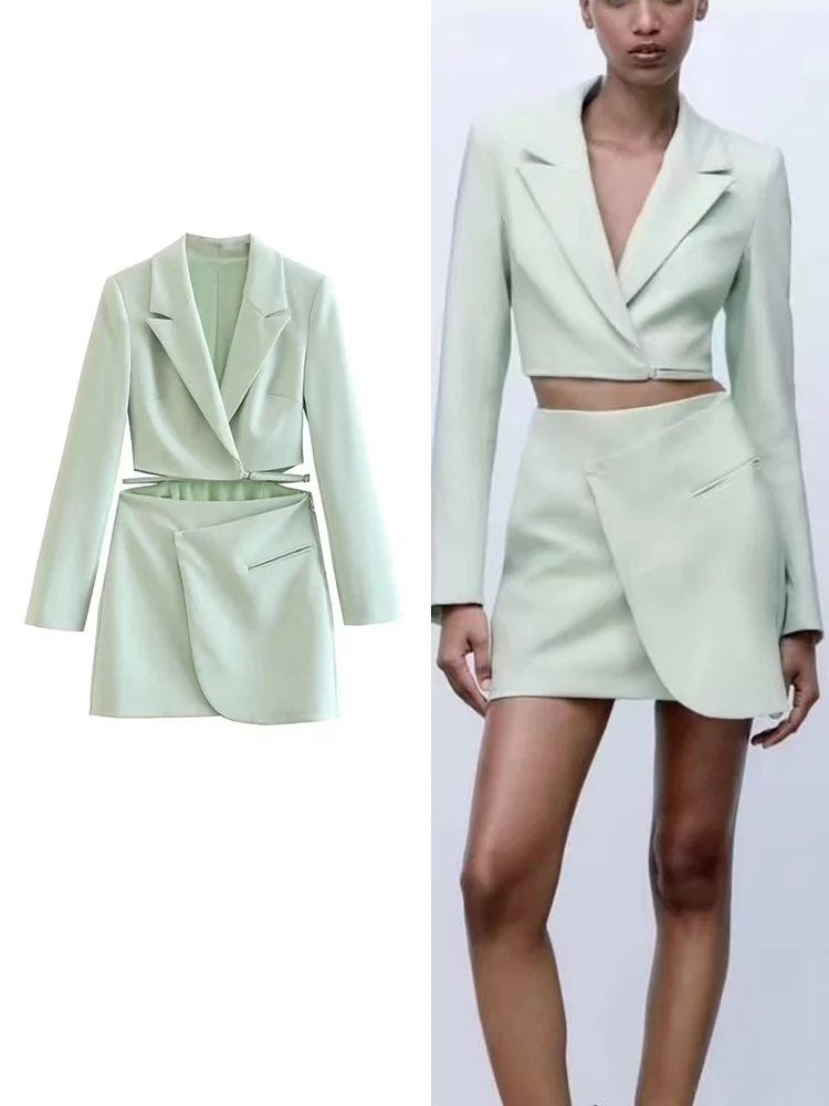 TRAF Newest Women Suit Style Dress 2022 Fashion Autumn Female Solid Mini Party Hollow Out Vestidos High Quality Girl Streetwear
TRAF Newest Women Suit Style Dress 2022 Fashion Autumn Female Solid Mini Party Hollow Out Vestidos High Quality Girl Streetwear