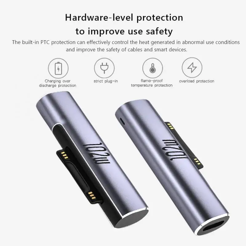 Power Adapter Fast Charging 102w Usb C Charger 15v/3a To Usb Type C Converter For Microsoft Surface X 8 7 6 5 4 3 Go Book Pd
Power Adapter Fast Charging 102w Usb C Charger 15v/3a To Usb Type C Converter For Microsoft Surface X 8 7 6 5 4 3 Go Book Pd