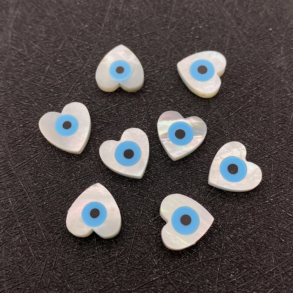 Natural Sea Evil Eye Shell Beads for Jewelry DIY Making Necklace Bracelet Earring Accessories Heart Blue Greek Evil Eye Charms 
Natural Sea Evil Eye Shell Beads for Jewelry DIY Making Necklace Bracelet Earring Accessories Heart Blue Greek Evil Eye Charms