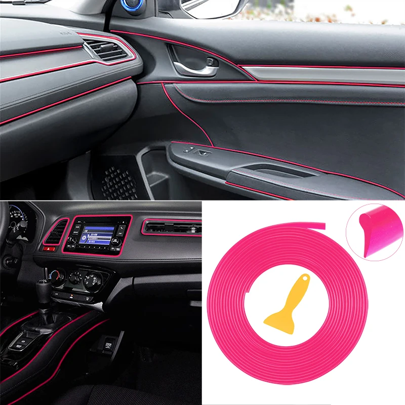 5M Flexible Car Interior Dashboard Moulding Trim Strip Decoration Auto Interior Centre Console Edge Gap Strip Decor With Scraper
5M Flexible Car Interior Dashboard Moulding Trim Strip Decoration Auto Interior Centre Console Edge Gap Strip Decor With Scraper