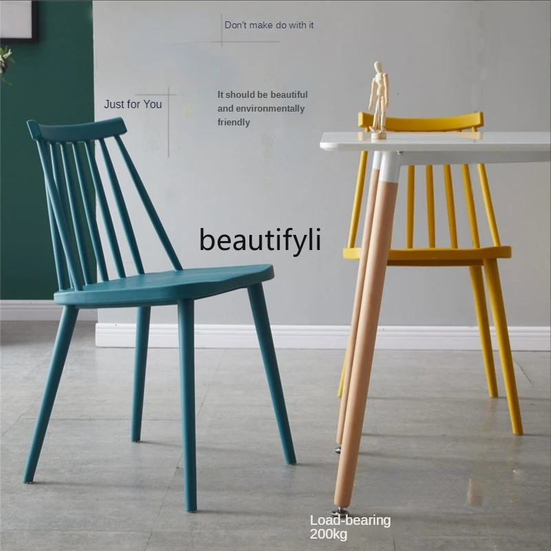 YJ Nordic Simple Plastic Home Dining Chair Stool Backrest Windsor Chair Desk Chair
YJ Nordic Simple Plastic Home Dining Chair Stool Backrest Windsor Chair Desk Chair