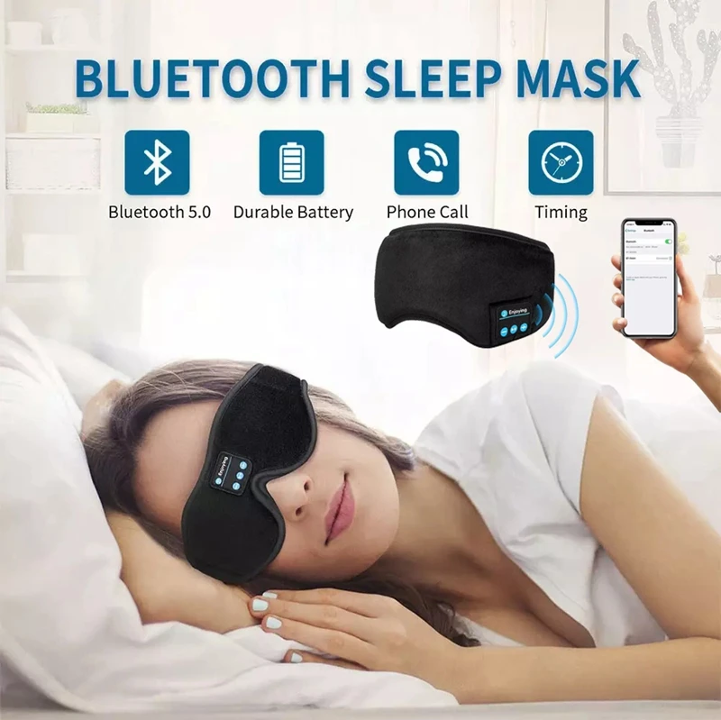 Wireless Sleep Headphones Bluetooth 5.0 3D Eye Mask HeadSet With Microphone For Side Breathable Sleep Travel Call Stereo Music
Wireless Sleep Headphones Bluetooth 5.0 3D Eye Mask HeadSet With Microphone For Side Breathable Sleep Travel Call Stereo Music