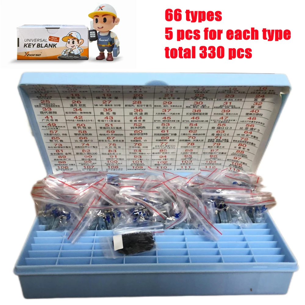 330pcs KD Xhorse JMD VVDI Remote Car Key Blade Blank Set for KD900/KD-X2 For Renault Toyota BMW VW AUDI PSA Peugeot Citroen Ford
330pcs KD Xhorse JMD VVDI Remote Car Key Blade Blank Set for KD900/KD-X2 For Renault Toyota BMW VW AUDI PSA Peugeot Citroen Ford
