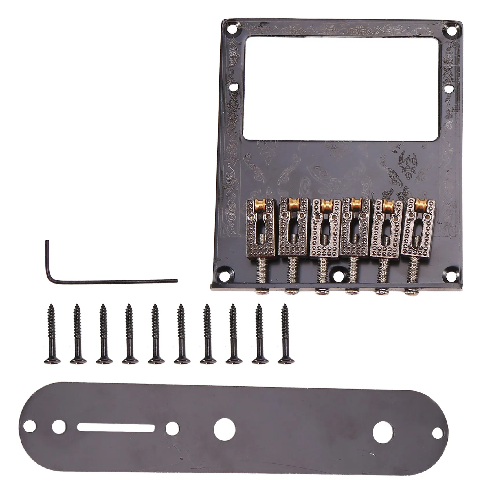 6 String Saddle Volume Control Bridge Plate Replacement with Control Plate for Telecaster Electric Guitar Repair
6 String Saddle Volume Control Bridge Plate Replacement with Control Plate for Telecaster Electric Guitar Repair